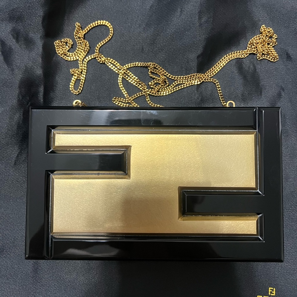 Vintage Fendi Zucca Logo Clutch Bag